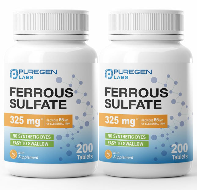 Puregen Labs sulfato ferroso 325 mg
