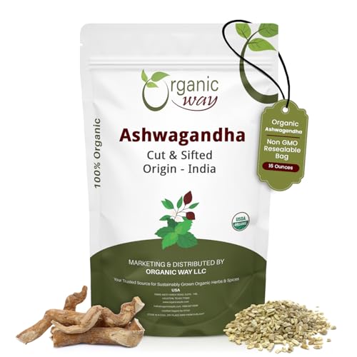 raíz de ashwagandha cortada y tamizada