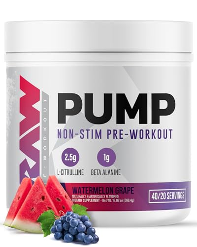 RAW Pump pre workout sin estimulantes