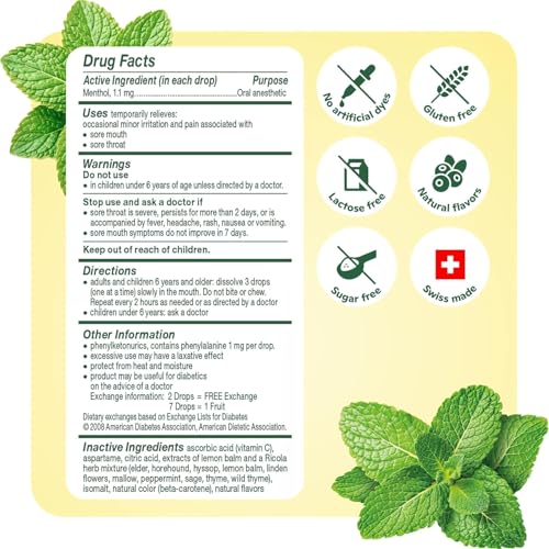 Ricola sabor limón y menta refrescante