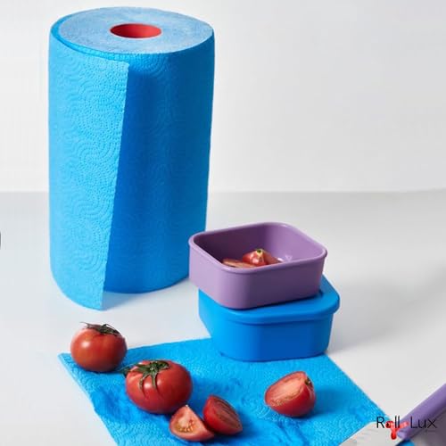 rollo de toallas de papel azul