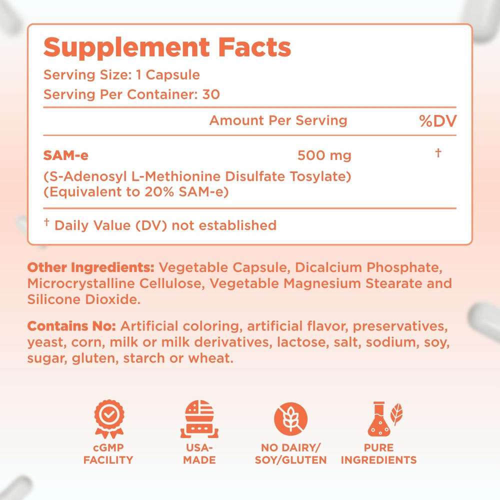 SAM-e 500 mg Clear Formulas