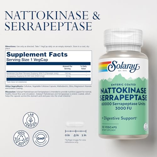 Serrapeptasa para salud cardiovascular