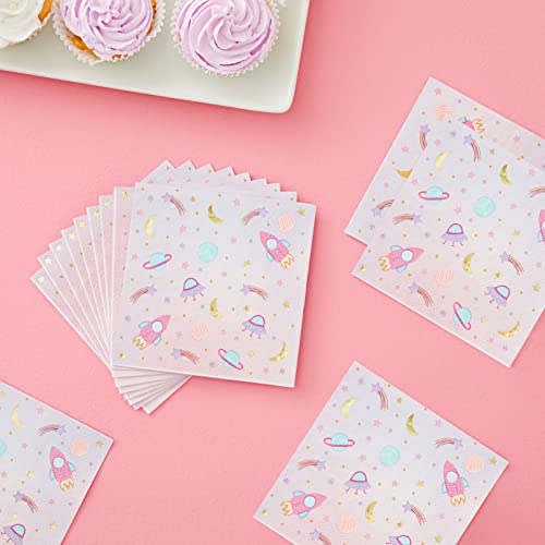 servilletas 3 capas con foil rosa