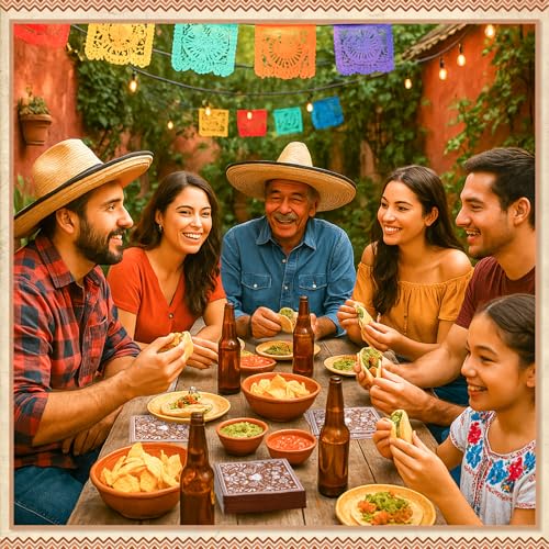 servilletas coloridas para Cinco de Mayo