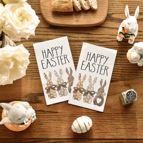 servilletas con conejitos para Pascua