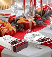 servilletas con diseño de árbol de Navidad