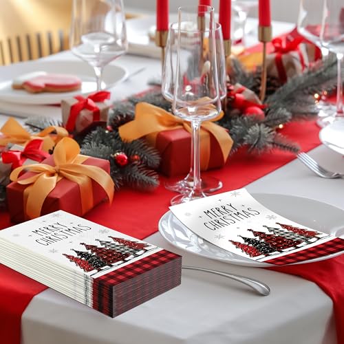 servilletas con diseño de árbol de Navidad