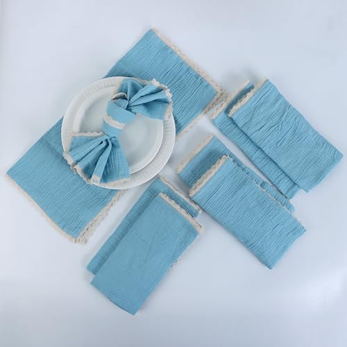 servilletas con encaje clásico para mesa