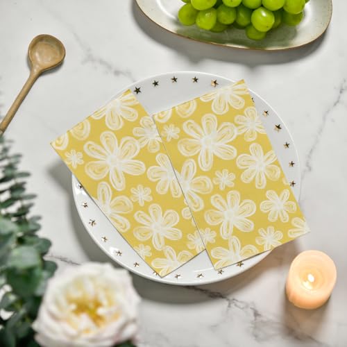 servilletas con flores para almuerzos elegantes