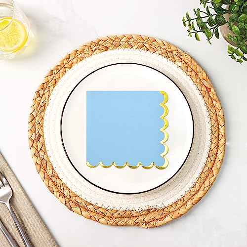 servilletas con foil dorado brillantes