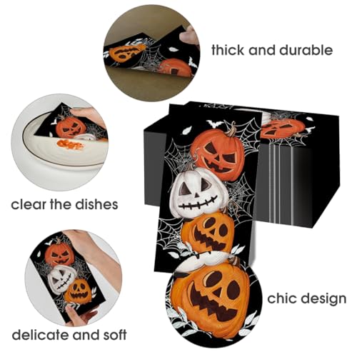 servilletas con telaraña para Halloween
