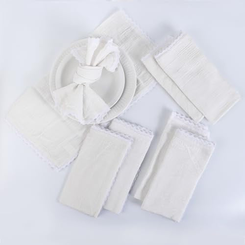 servilletas de algodón con encaje clásico