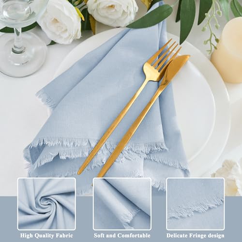 servilletas de algodón con flecos decorativos