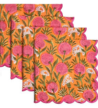servilletas de algodón rosa chiclete