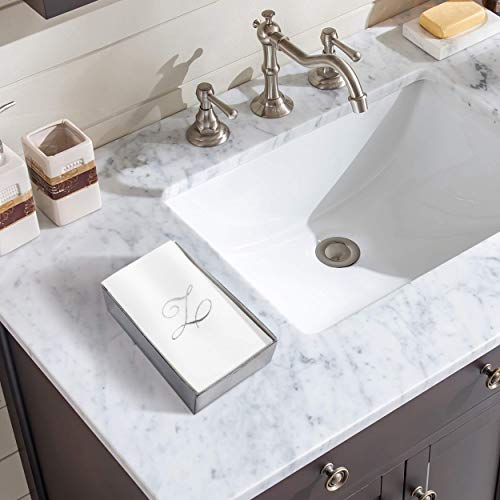 Servilletas de baño con monograma plateado