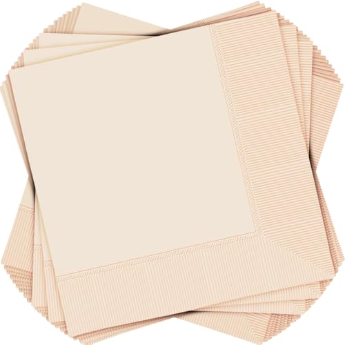 servilletas de bebida elegantes crema