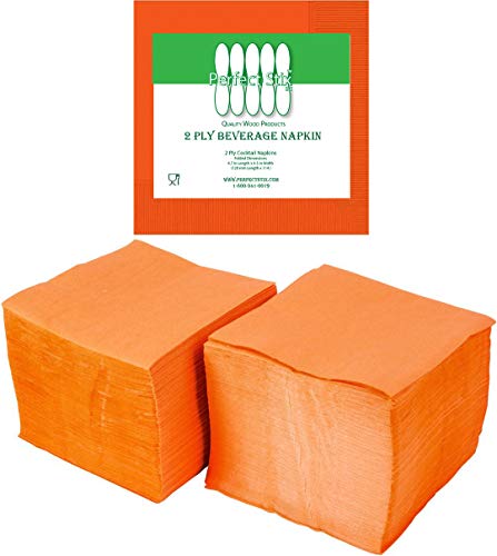 servilletas de bebida naranjas 2 capas