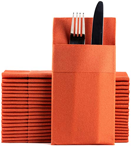 servilletas de cena terracota elegantes