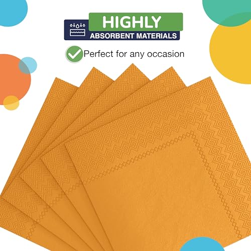 servilletas de cóctel amarillas de 2 capas