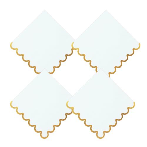 servilletas de cóctel blancas elegantes