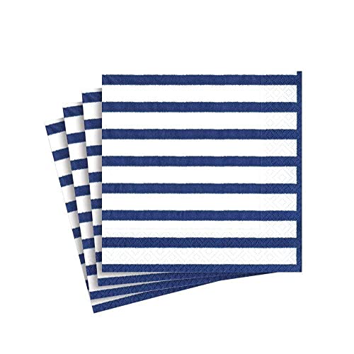 servilletas de cóctel Caspari azul elegantes
