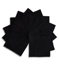 servilletas de cóctel de lino negro elegantes