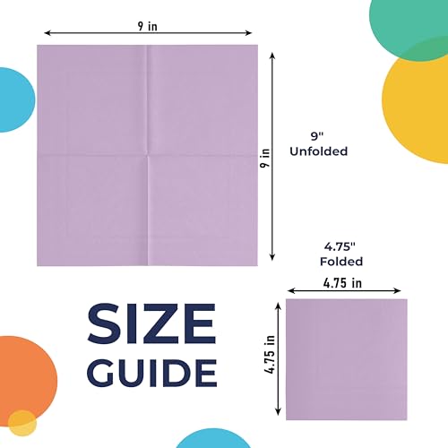 servilletas de cóctel lavanda de 2 capas