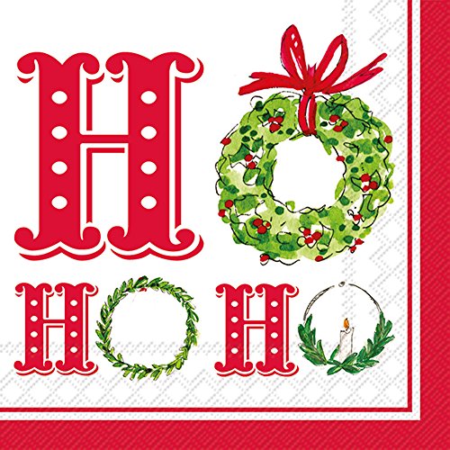 servilletas de cóctel navideñas Ho Ho Ho