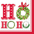 servilletas de cóctel navideñas Ho Ho Ho