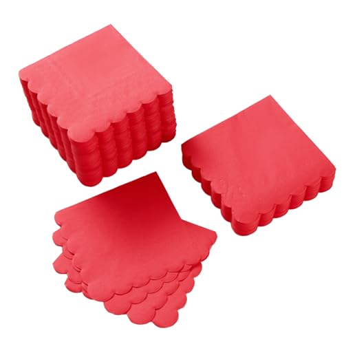 servilletas de cóctel rojas elegantes