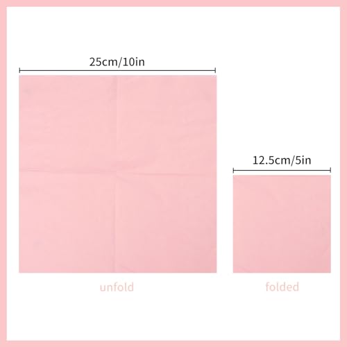 servilletas de cóctel rosa elegantes