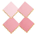 servilletas de cóctel rosa elegantes