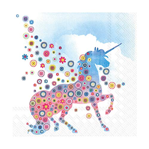 servilletas de cóctel unicornio mágico