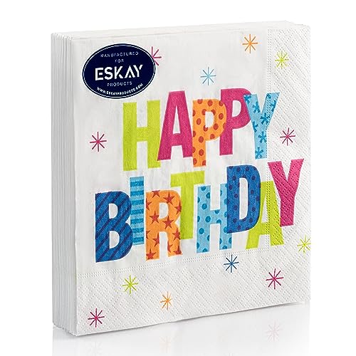servilletas de cumpleaños absorbentes y resistentes