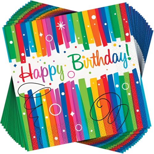 servilletas de cumpleaños coloridas