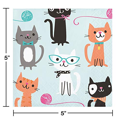 servilletas de fiesta gatos para decorar