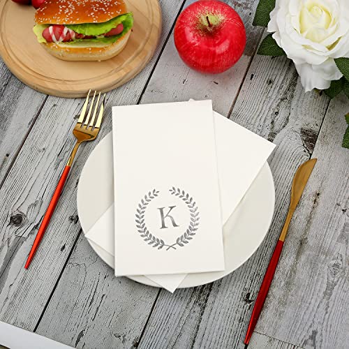 servilletas de foil plateado elegantes