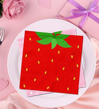 servilletas de fresa para baby shower