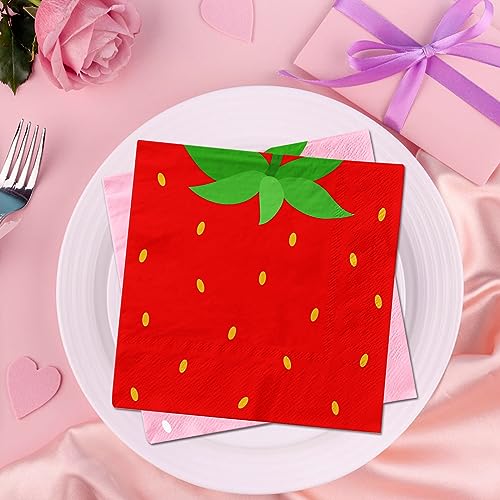 servilletas de fresa para baby shower