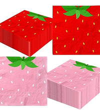 servilletas de fresa para fiestas