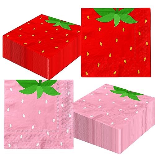 servilletas de fresa para fiestas