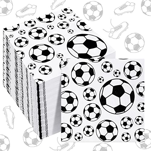 servilletas de fútbol coloridas para fiestas