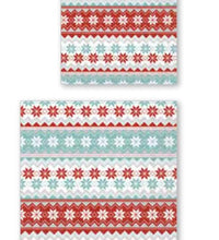 servilletas de invierno con rayas de reno