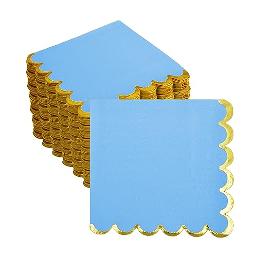 servilletas de papel azules elegantes