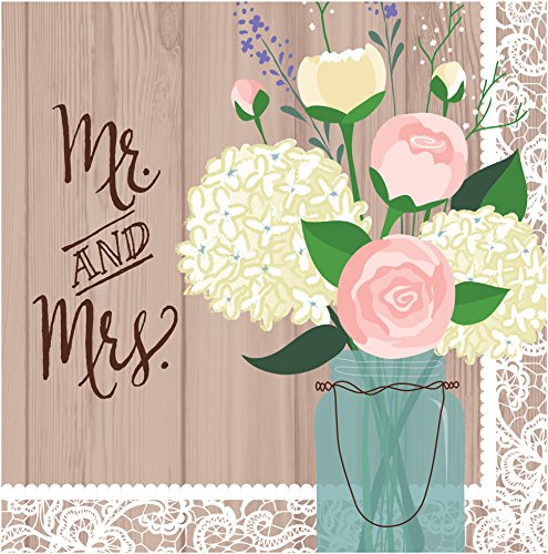 servilletas de papel boda rústica