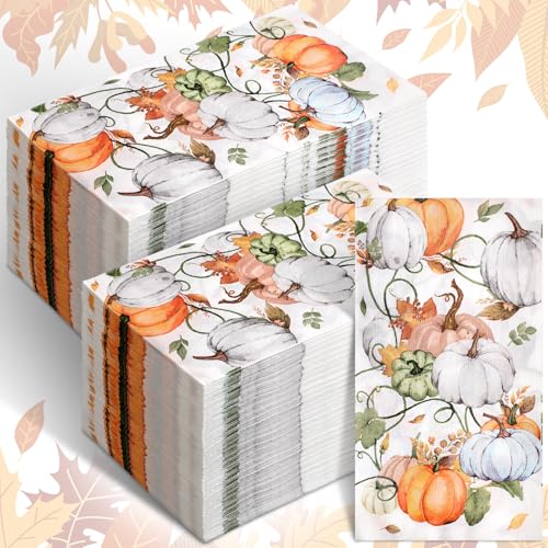 servilletas de papel calabaza para fiestas