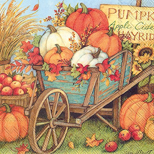 servilletas de papel calabazas decorativas