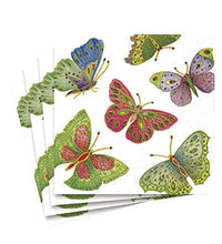 servilletas de papel Caspari con mariposas
