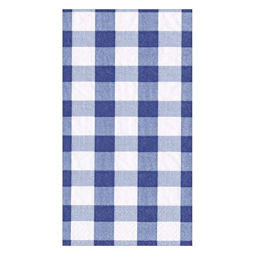servilletas de papel Caspari Gingham azul
